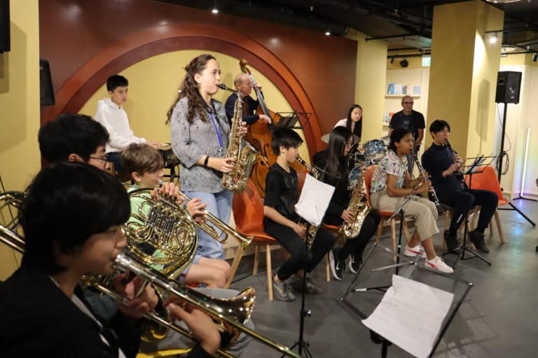 A group of musicians performing