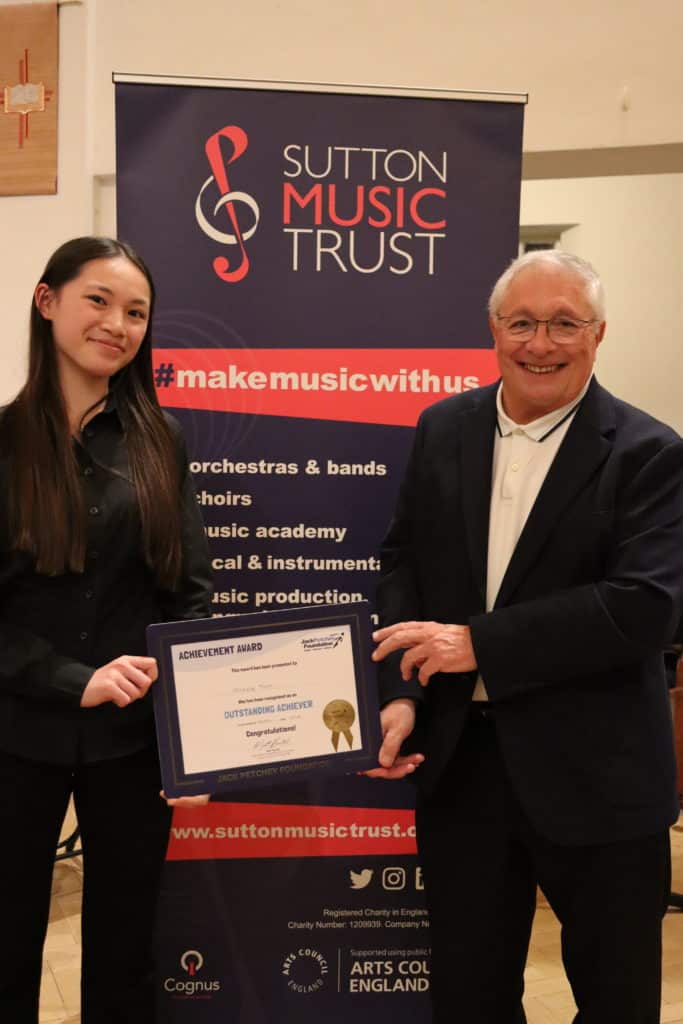 Photo of Isabelle receiving her Jack Petchey award